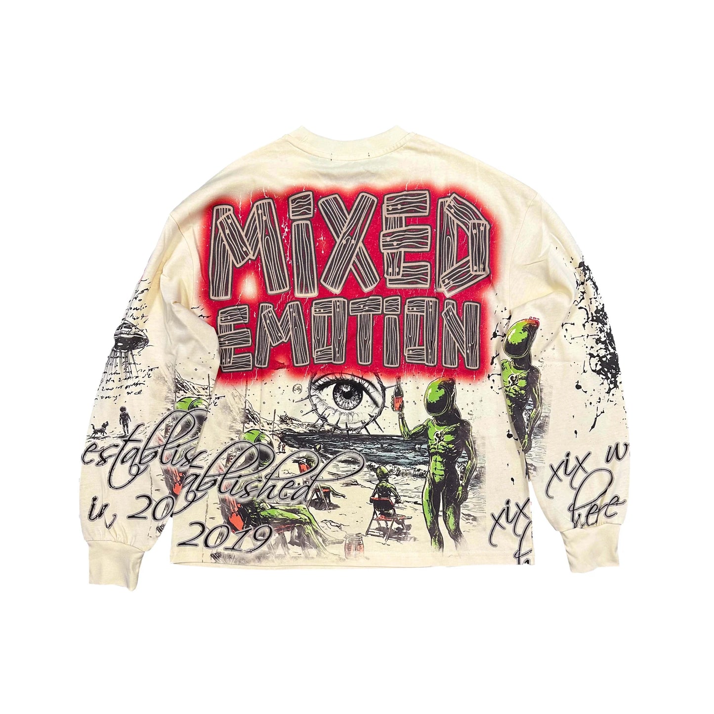 Mixedemotion Cream ‘Art Club’ Long Sleeve