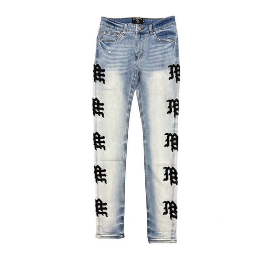 Monogram Denim Light Blue Wash