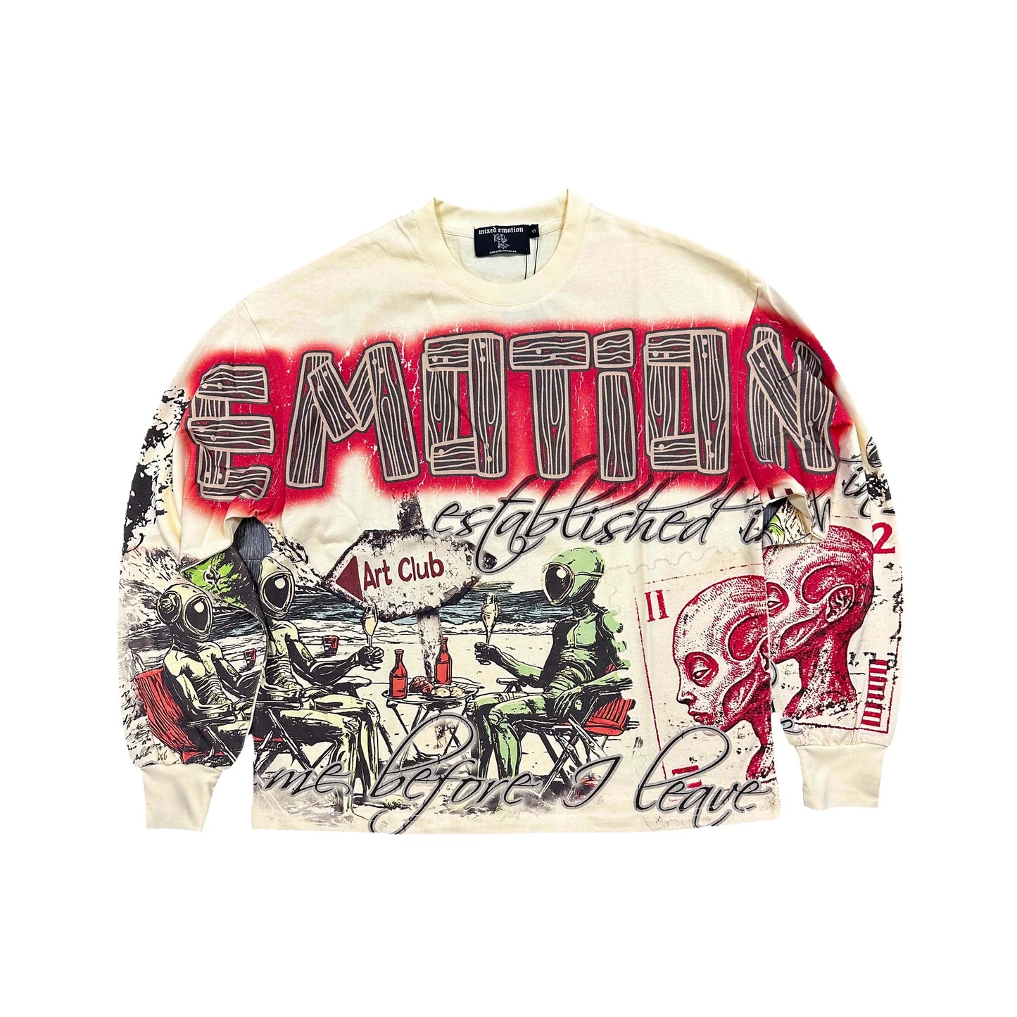 Mixedemotion Cream ‘Art Club’ Long Sleeve