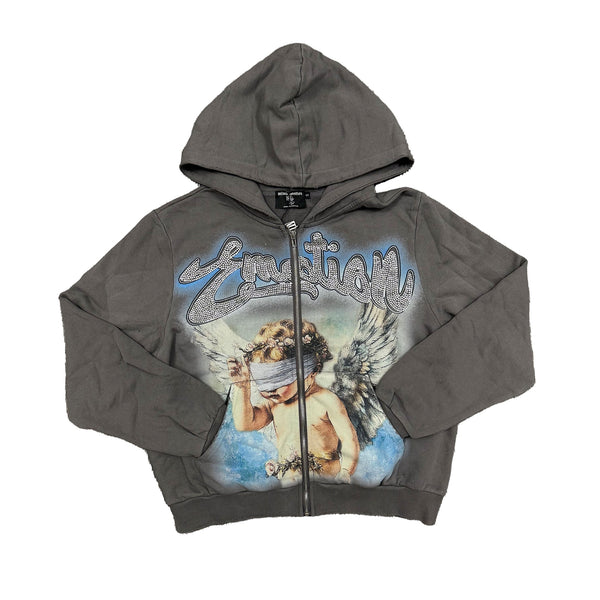 Grey “Rhinestone” Hoodie